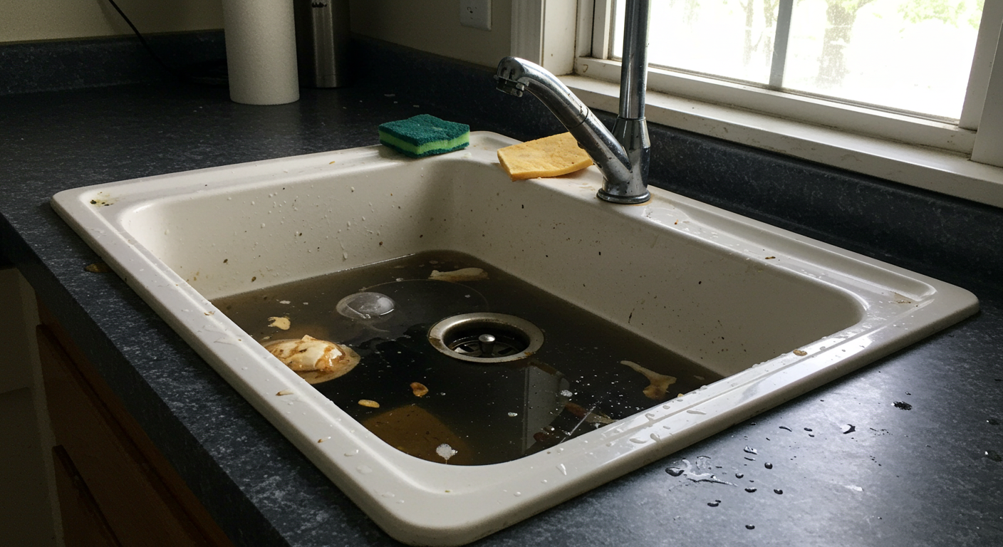 dirty sink